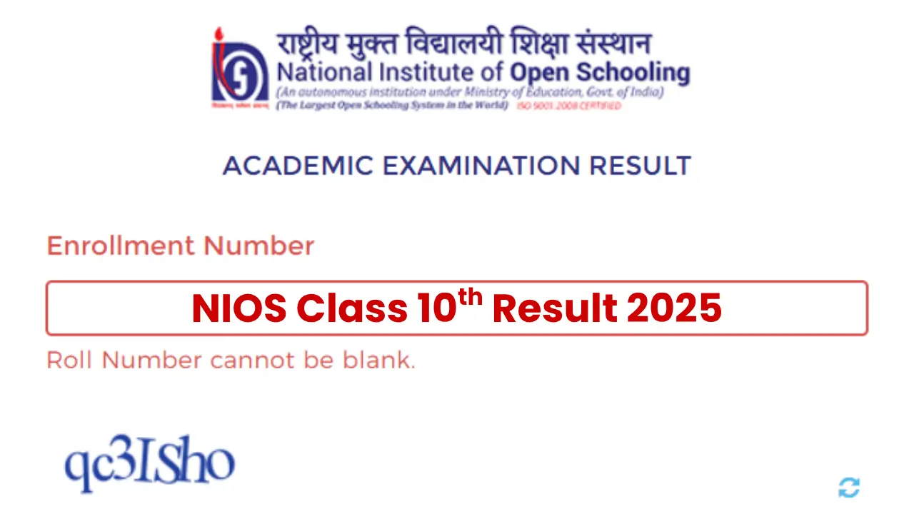 NIOS Class 10th Result 2025